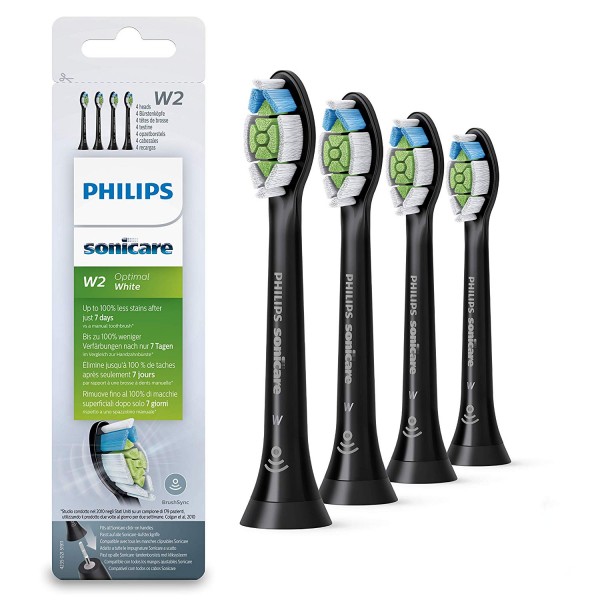 Philips - Sonicare HX6064/11 Bürstenköpfe Optimal White 4x schwarz