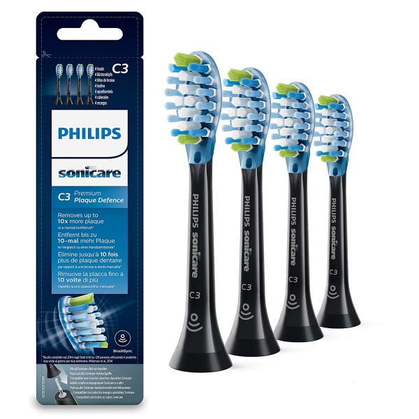 Philips - Sonicare HX9044/33 Bürstenköpfe Premium Plaque Defence 4x schwarz